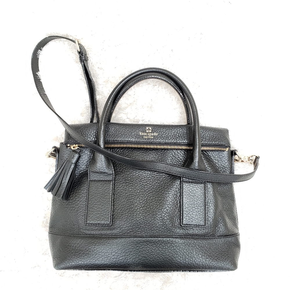 🌺Kate Spade Black Soft Pebble Leather Crossbody